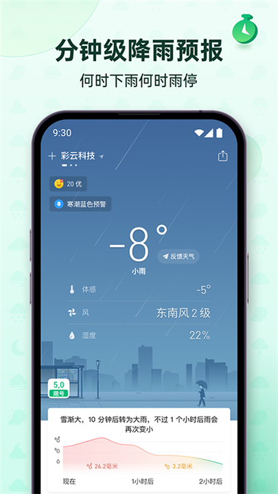 彩云天气几点几分下雨最新版2025截图