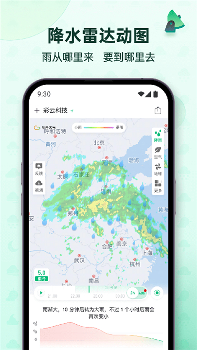 彩云天气几点几分下雨最新版2025截图